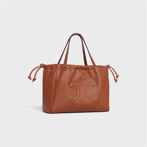 celine drawstring cabas|SMALL CABAS DRAWSTRING CUIR TRIOMPHE in TEXTILE .